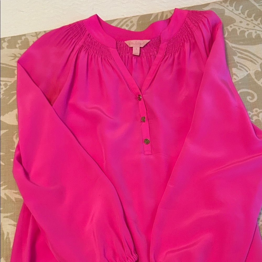 Lilly Pulitzer Bright Pink Blouse